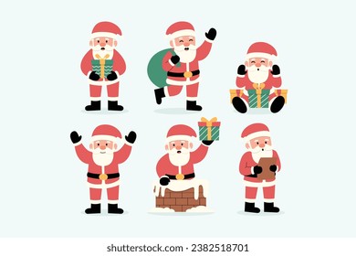 Cute Santa Claus Character Illustration