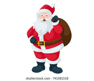 Cute Santa Claus Character Illustration, suitable for Merry Christmas card, social media, banners, poster, and other christmas related occasion.