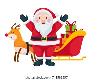 Cute Santa Claus Character Illustration, suitable for Merry Christmas card, social media, banners, poster, and other christmas related occasion.