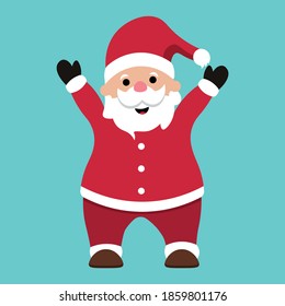 Cute santa claus character vector illustration.For Christmas cards, banners, tags and labels.
