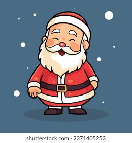 Cute santa claus character vector illustration