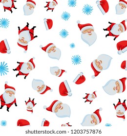 cute santa claus characters pattern