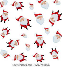 cute santa claus characters pattern