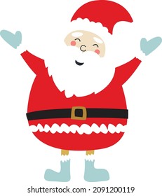 cute santa claus and christmas 