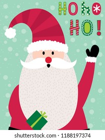 Cute Santa claus, Cute Christmas character design,vector illustration