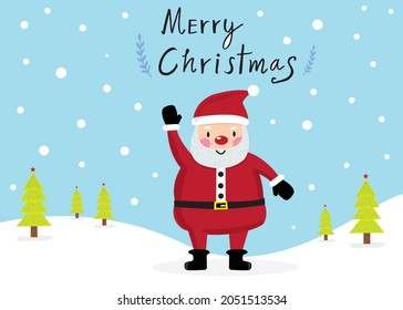 Cute Santa claus in christmas day,Winter vector seamless pattern with cute Santa claus and Christmas decorations, Santa claus for vector illustration for t-shirt ,card, poster design for kid