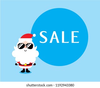 cute santa claus christmas sale vector