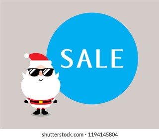 cute santa claus christmas sale vector