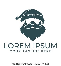 cute santa claus christmas simple design white beard cheerful