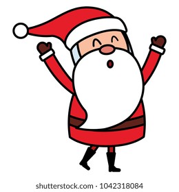 cute santa claus comic character