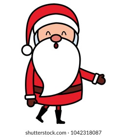 cute santa claus comic character