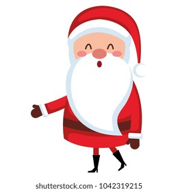 cute santa claus comic character