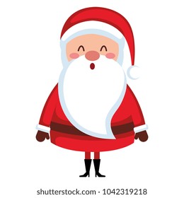 cute santa claus comic character