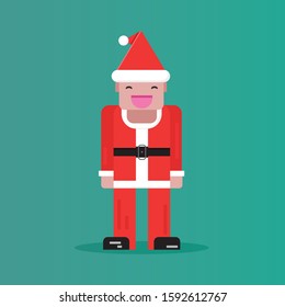 Cute Santa claus is coming to you.