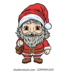 Cute Santa Claus Eight, good for graphic design resources. 