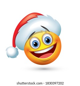 Cute Santa Claus emoticon emoji vector illustration