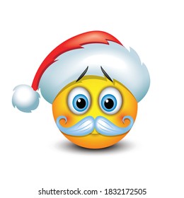 Cute Santa Claus emoticon emoji  vector illustration