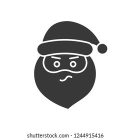 Cute Santa Claus emoticon, solid design vector illustration
