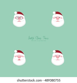 Cute Santa claus face