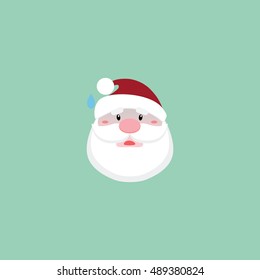 Cute Santa claus face