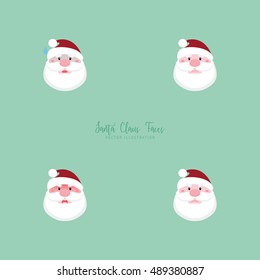 Cute Santa claus face