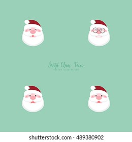 Cute Santa claus face