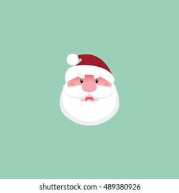 Cute Santa claus face
