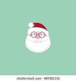 Cute Santa claus face