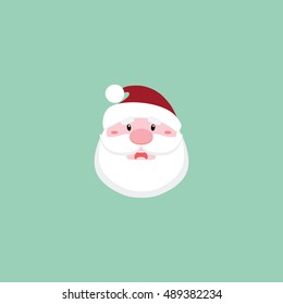 Cute Santa claus face