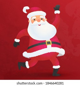 Merry Santa Claus Smiling Cartoon Old Stock Vector (Royalty Free ...