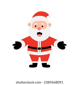 Cute santa-Clubs, flacher Vektorhintergrund