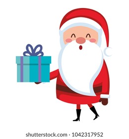 süßer Santanklaus mit Geschenkkomikcharakter