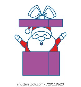 cute santa claus in giftbox character