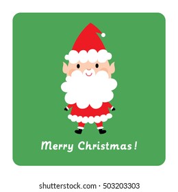 cute santa claus greeting card vector