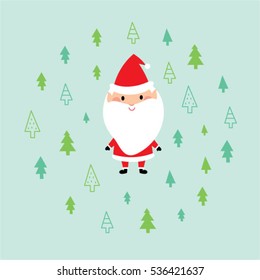 Cute Santa Claus Greeting Card