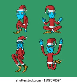 cute santa claus hand drawn
