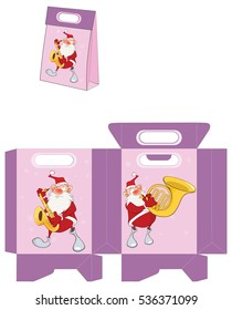 Cute Santa Claus. Handbags Packages Pattern 