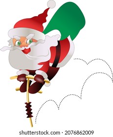  El lindo Santa Claus. Ilustración del vector