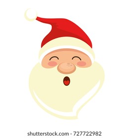 cute santa claus head character