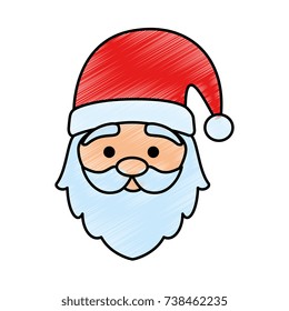 cute santa claus head character