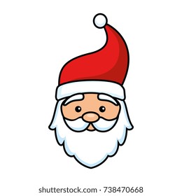 cute santa claus head character