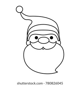 cute santa claus head kawaii character