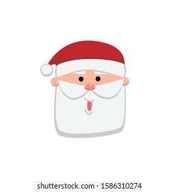 Cute Santa Claus Head Logo