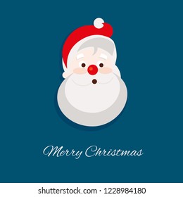 Cute Santa Claus head vector illustration