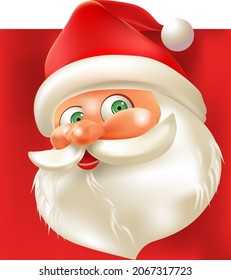 Cute Santa Claus holding Christmas candy in flat style isolated on white background. Vector illustration