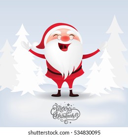 Cute Santa Claus icons, Cartoon character 