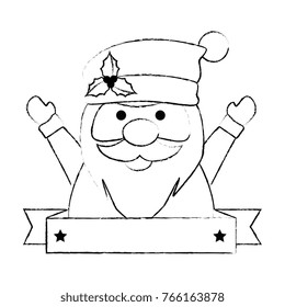 cute santa claus kawaii character