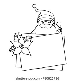 cute santa claus kawaii character