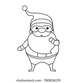 cute santa claus kawaii character