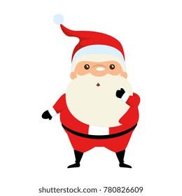 cute santa claus kawaii character